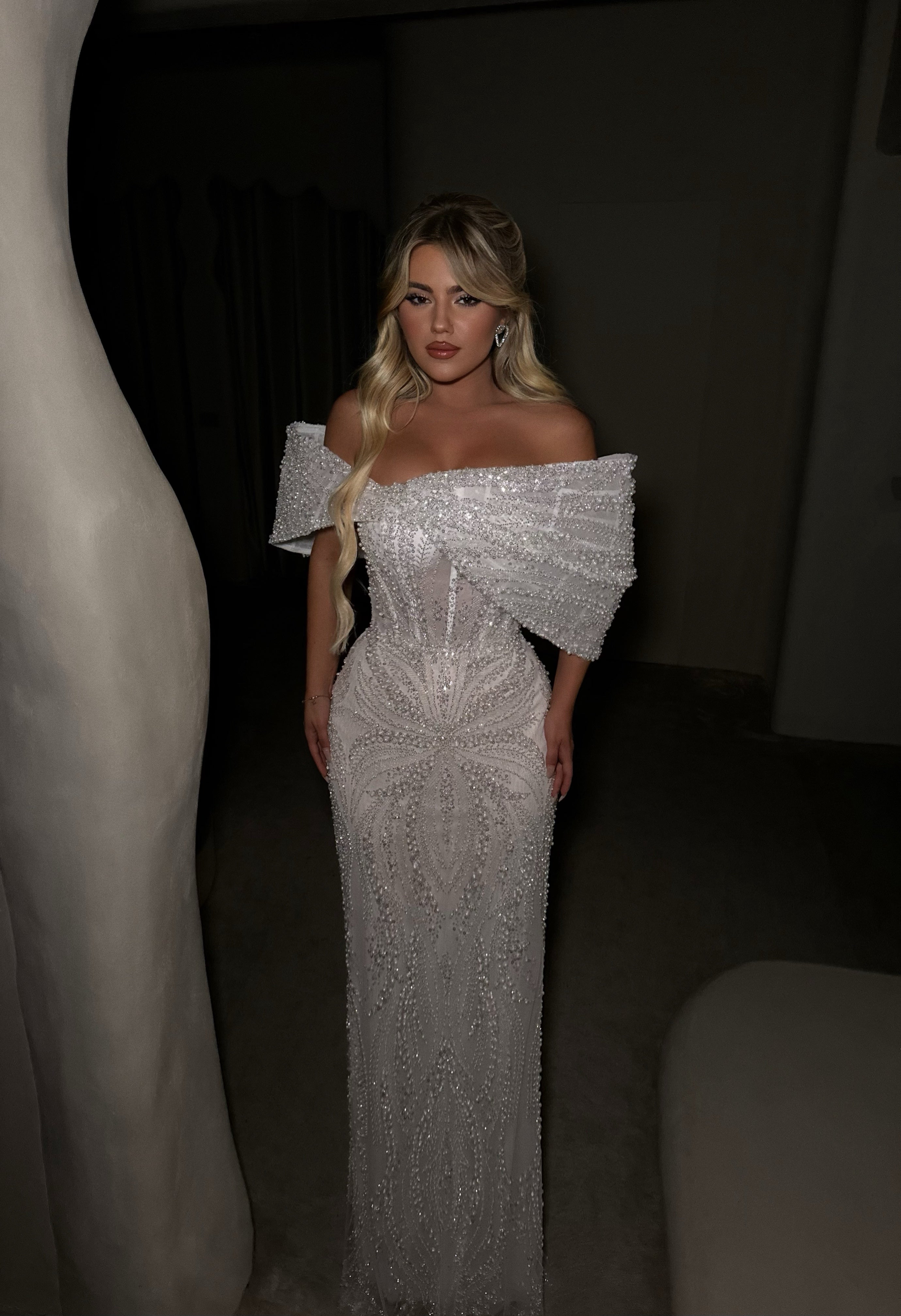 WHITE PEARL SYMPHONY DRESS