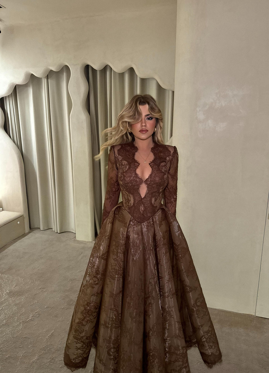 BROWN PRINCESS DRESS