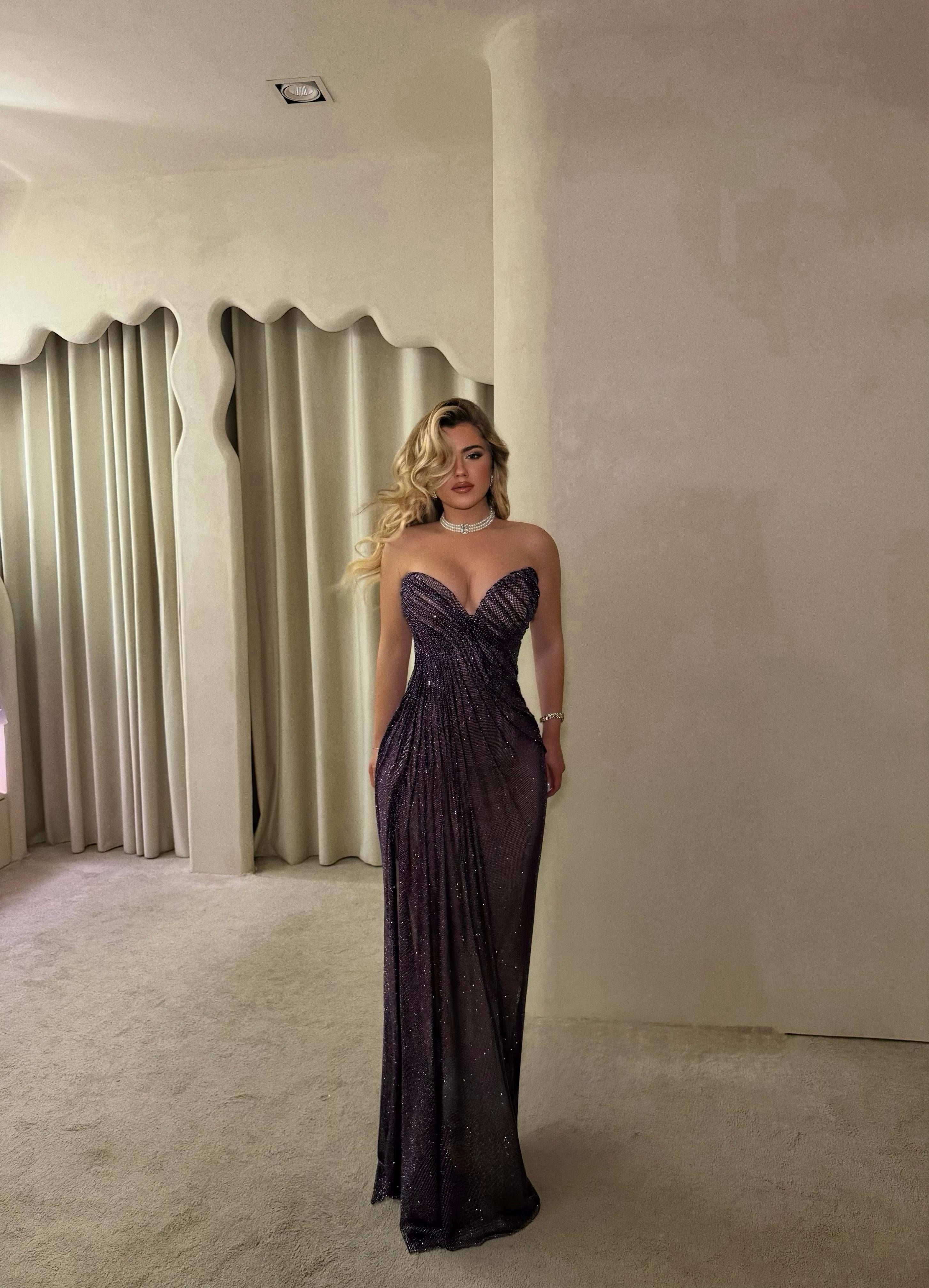 DARK PLUM ELEGANCE GOWN
