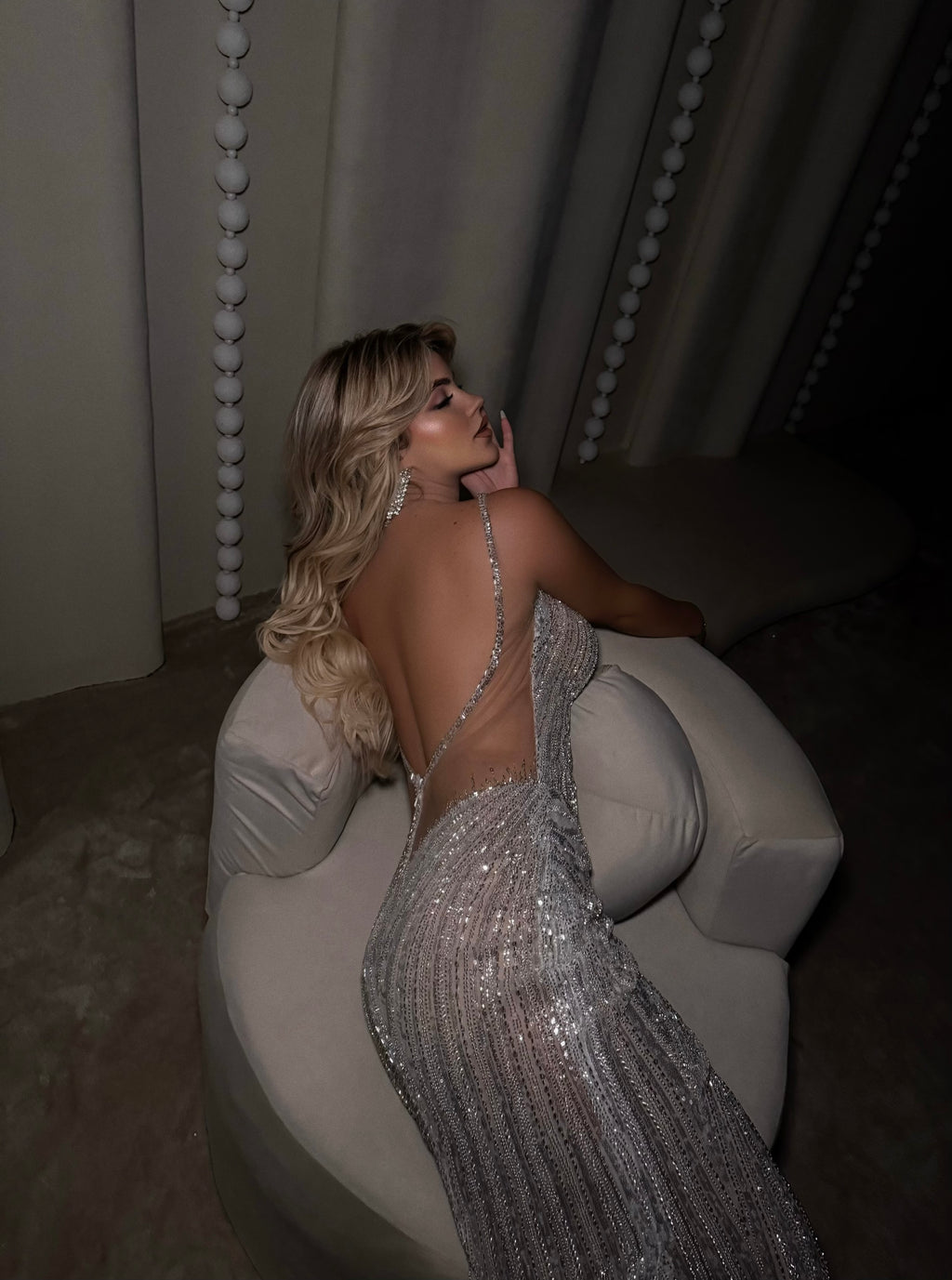 SILVER SPARKLING GOWN