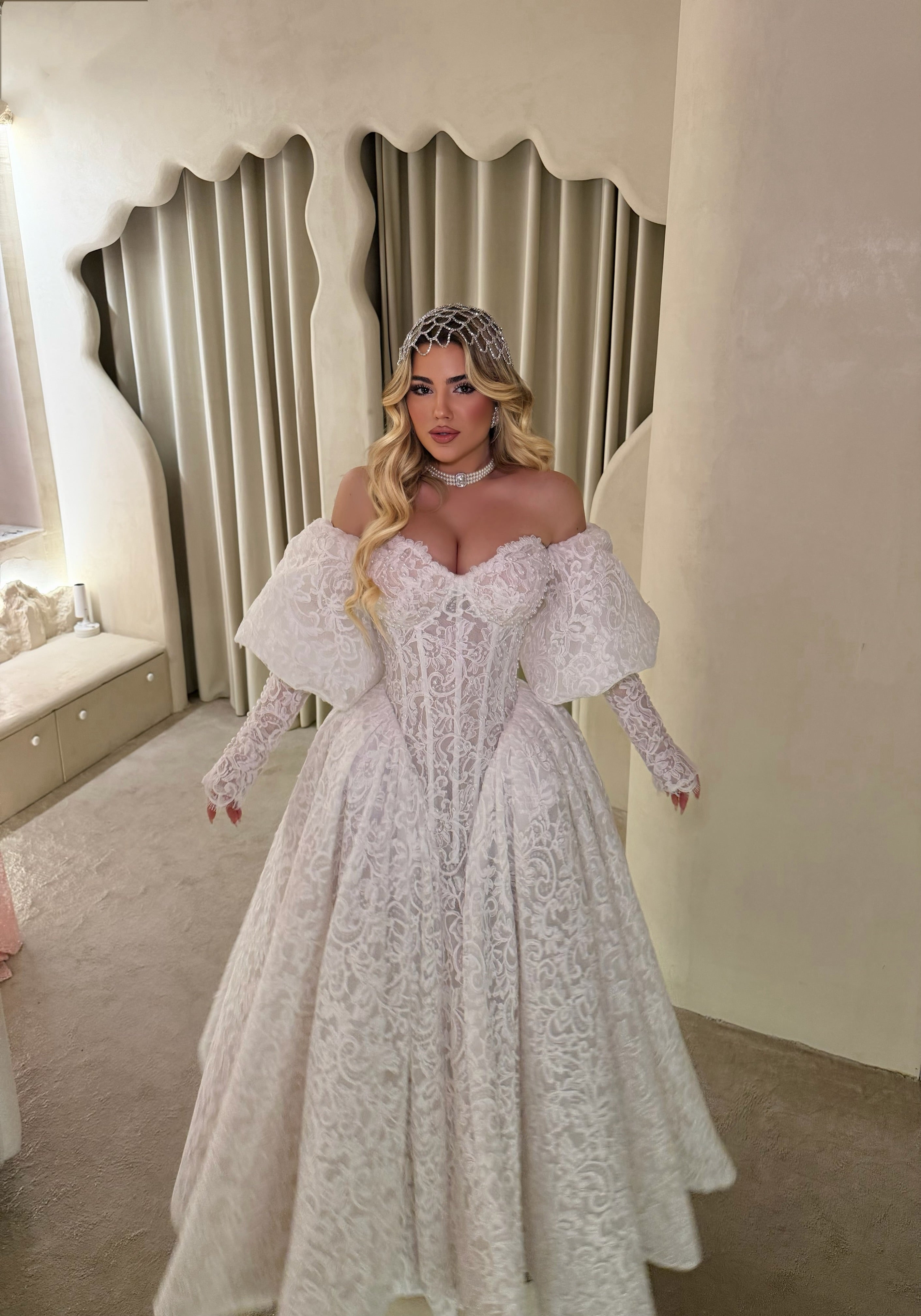 REGAL LACE BRIDAL GOWN