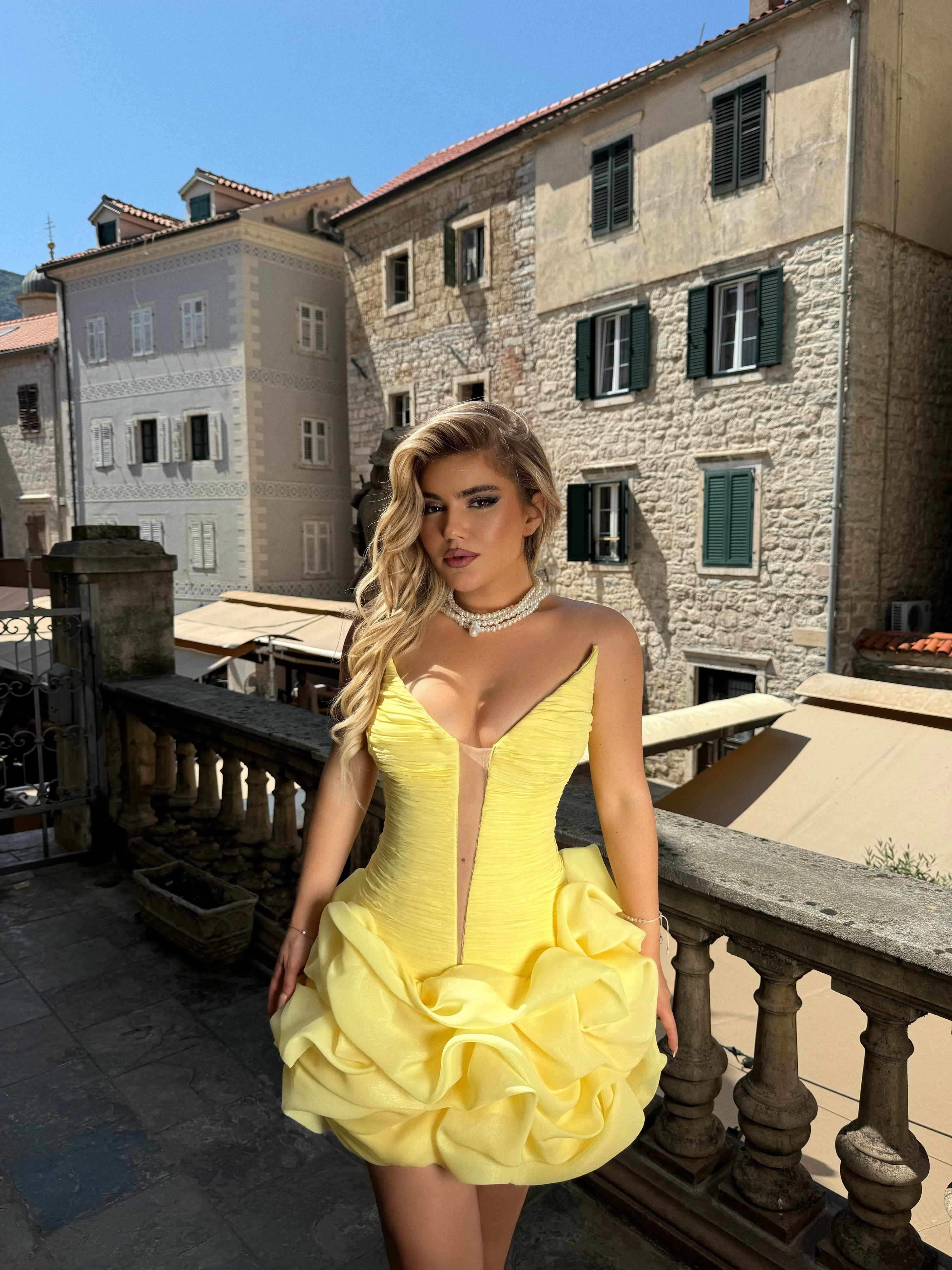 YELLOW MINI DRESS