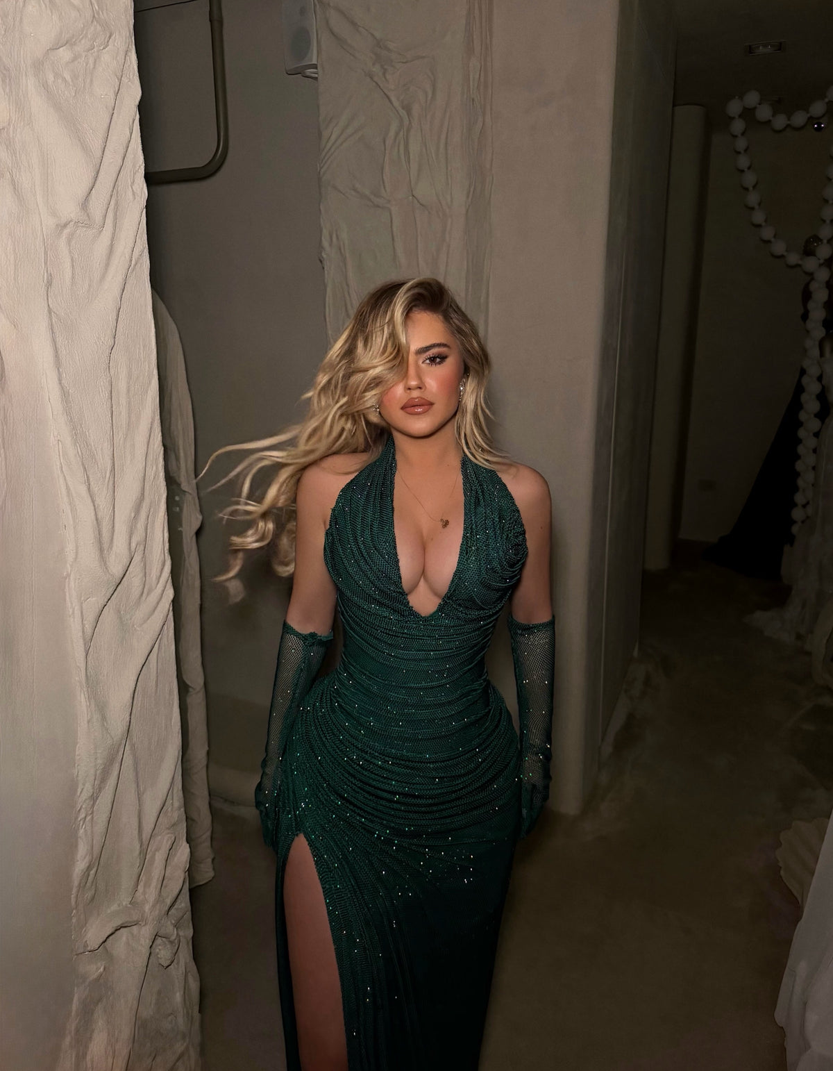EMERALD GLAMOUR DRESS