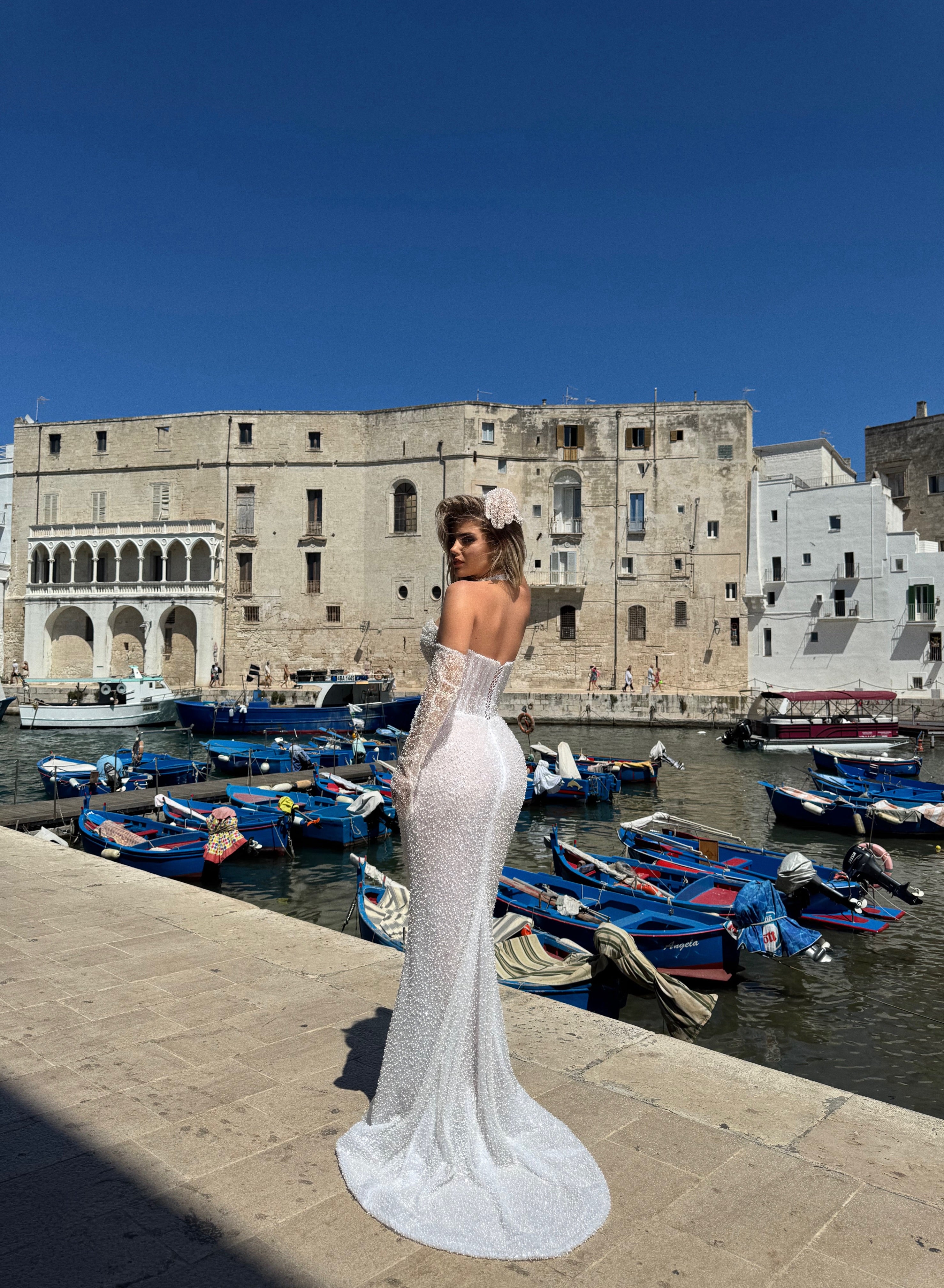 WHITE MERMAID GOWN
