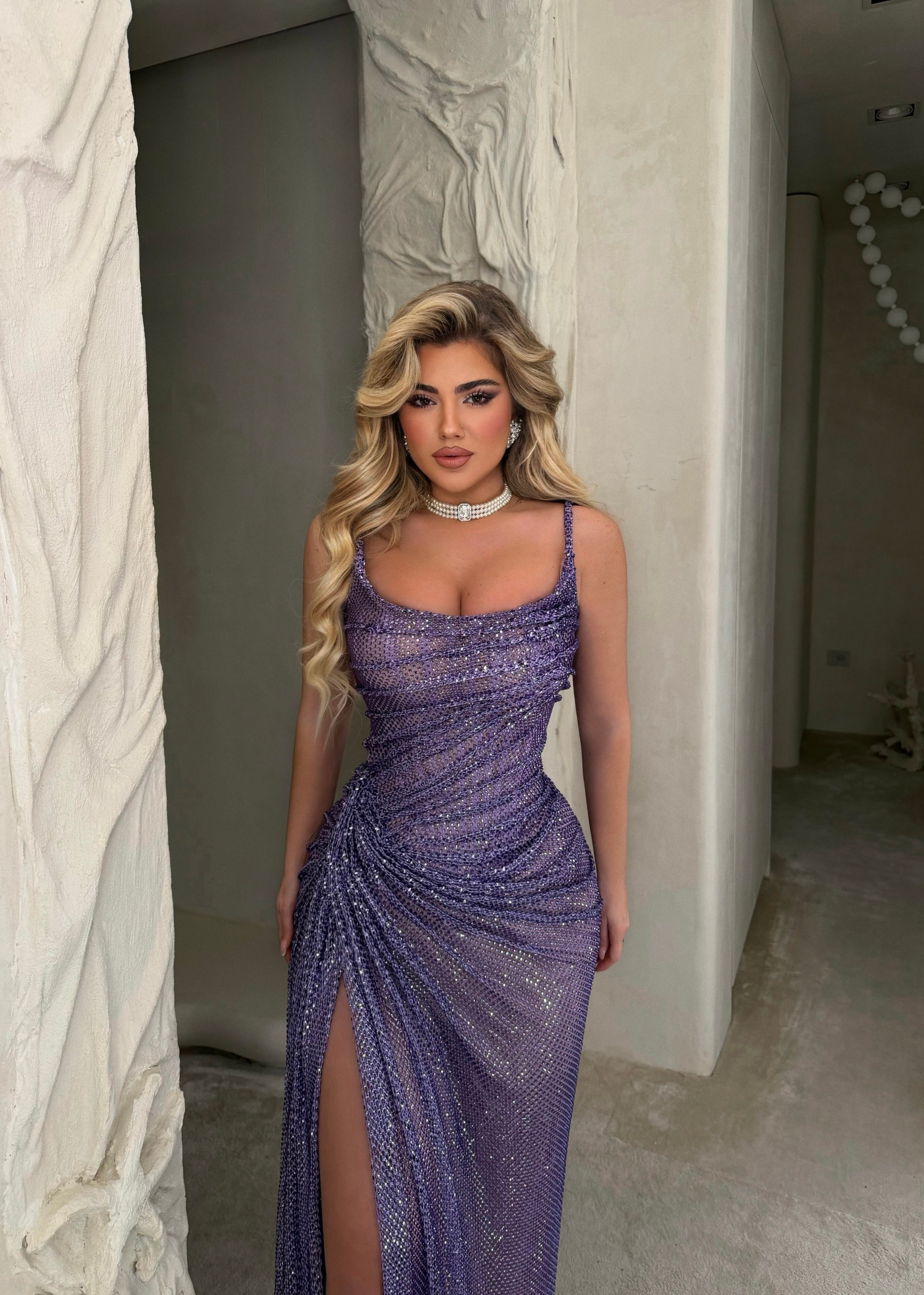 PURPLE SPARKLE GOWN