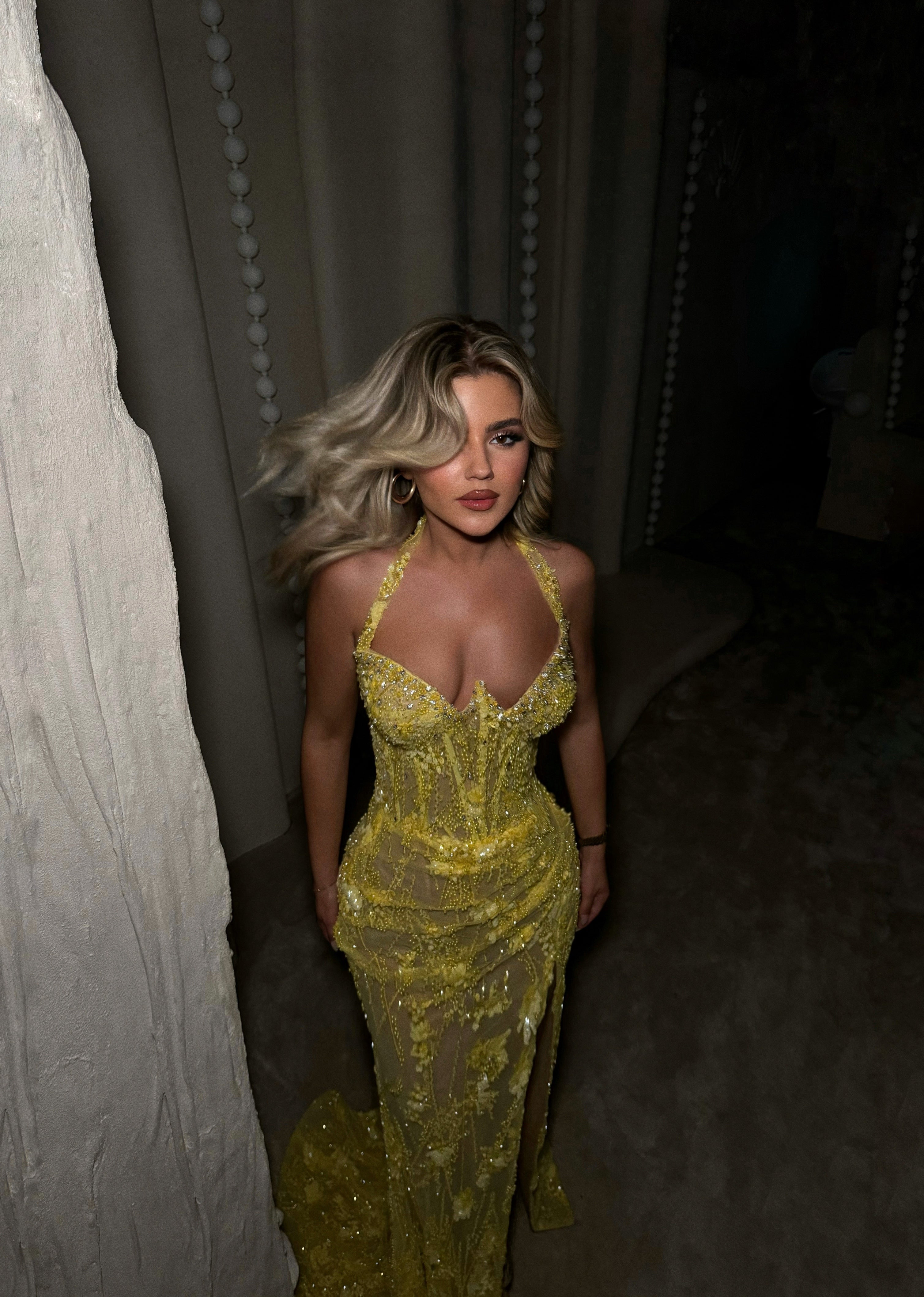YELLOW GOLDEN DRESS