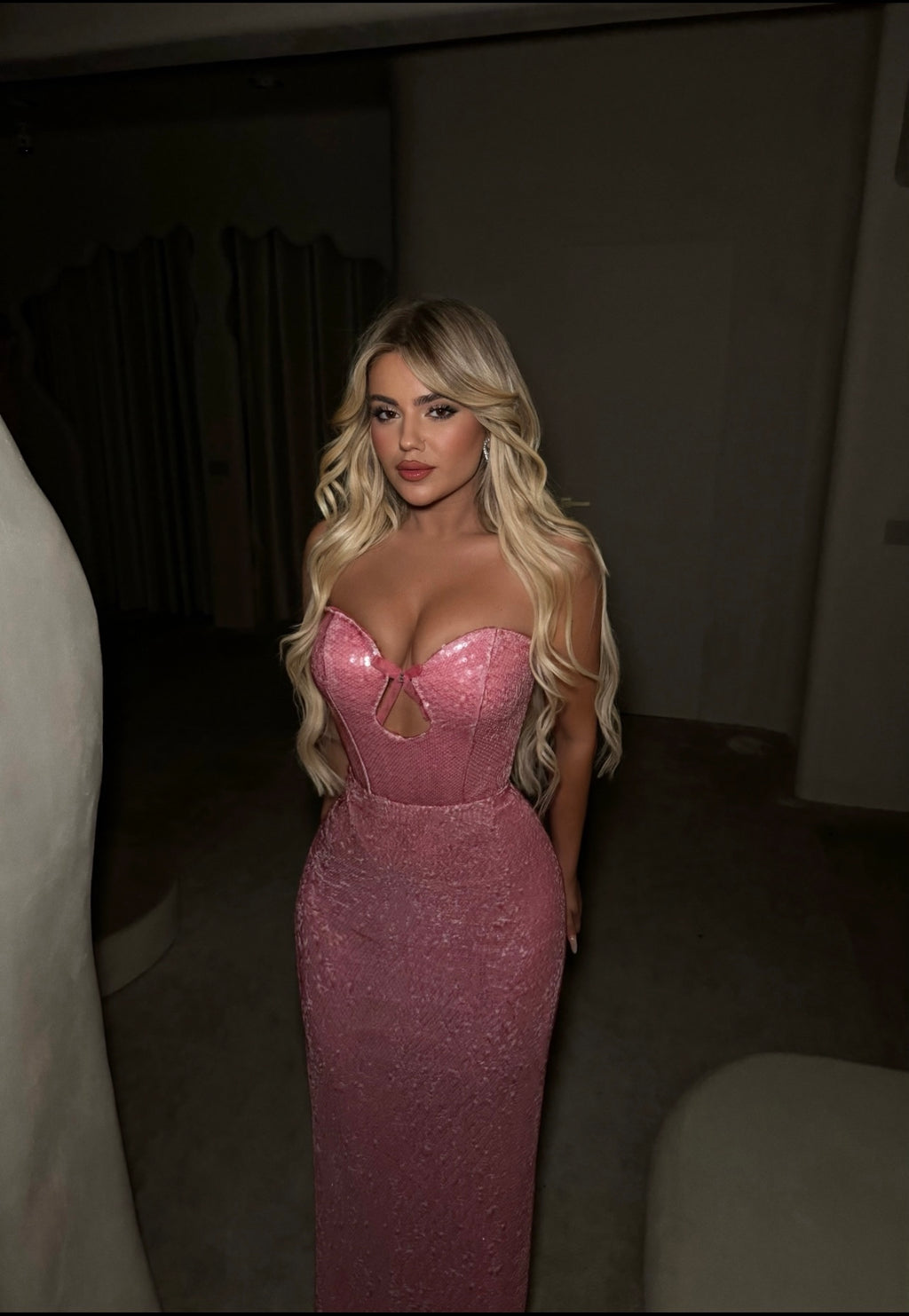 GLAMOROUS PINK SEQUIN DRESS