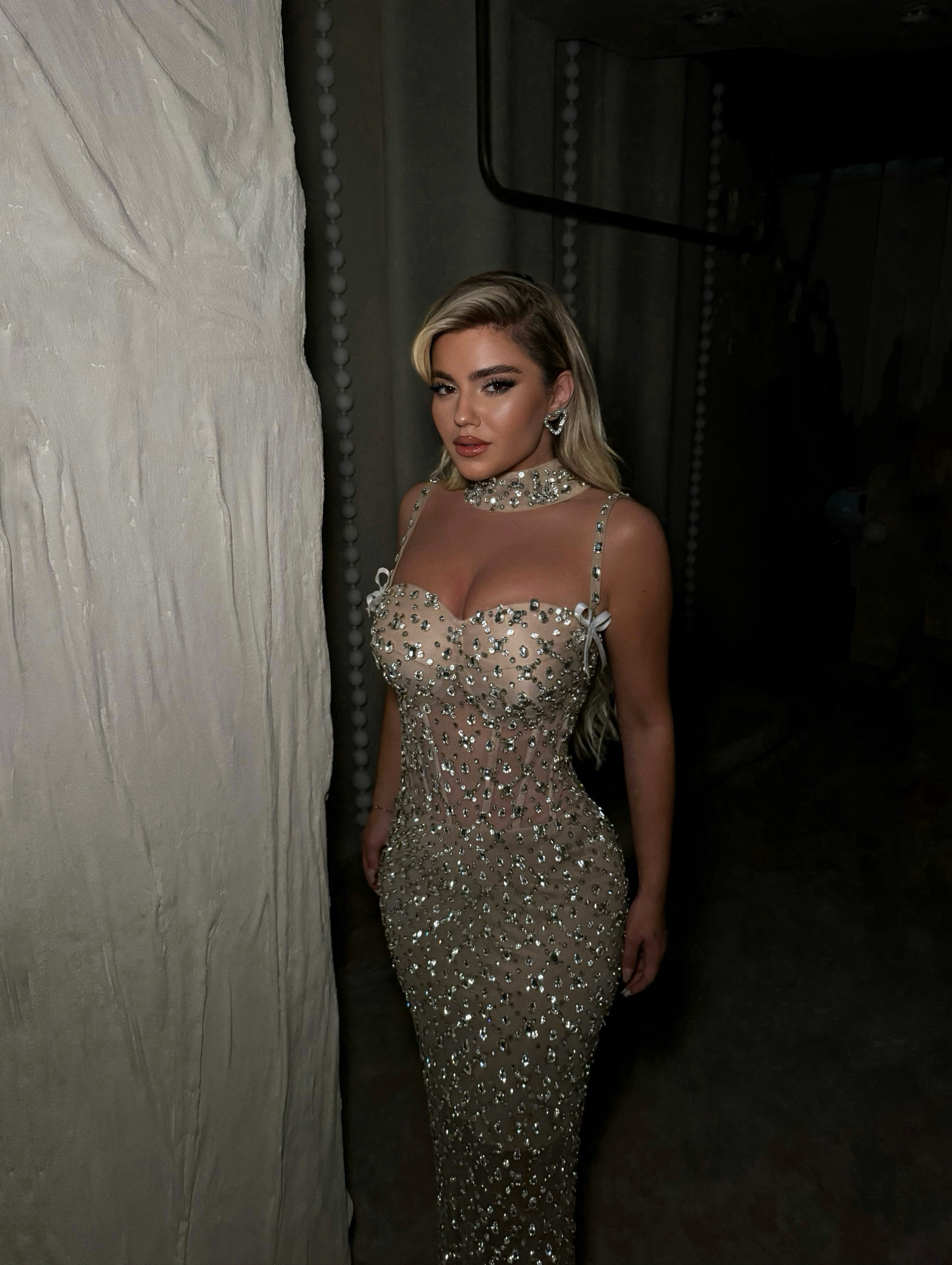LUXURY CRYSTAL-EMBELLISHED GOWN