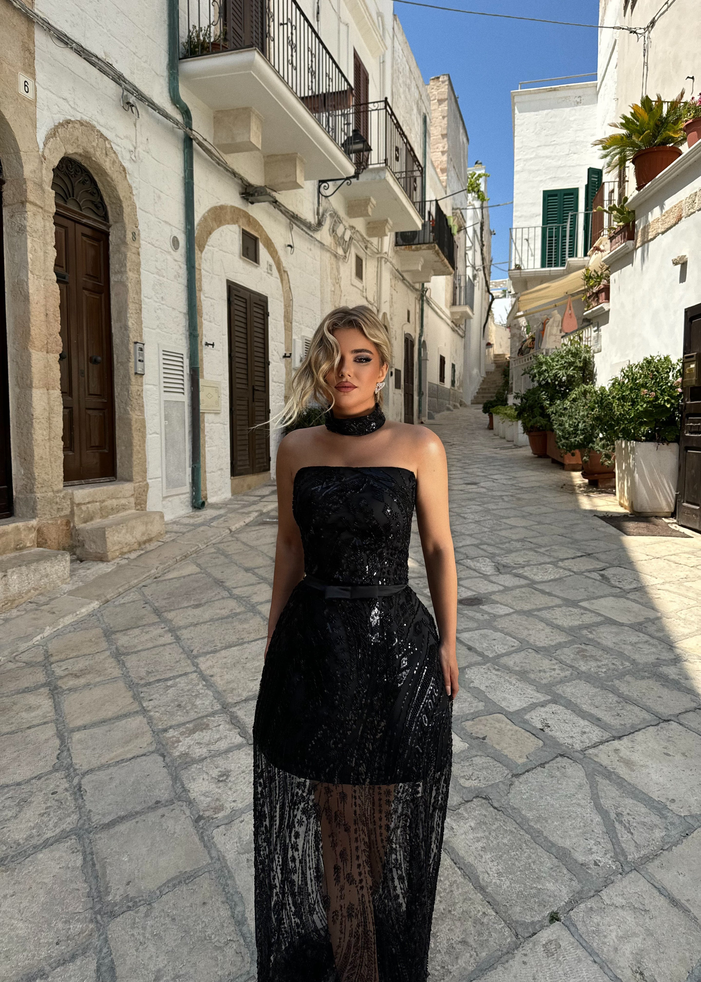 BLACK SHIMMERING DRESS