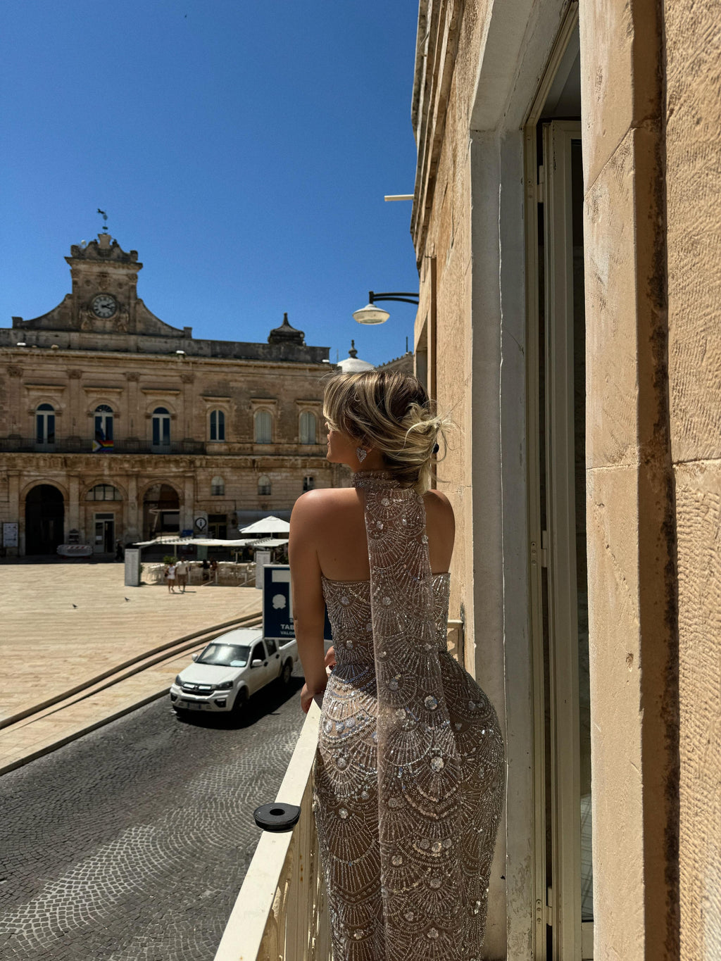 CRYSTAL EMBELLISHED GOWN