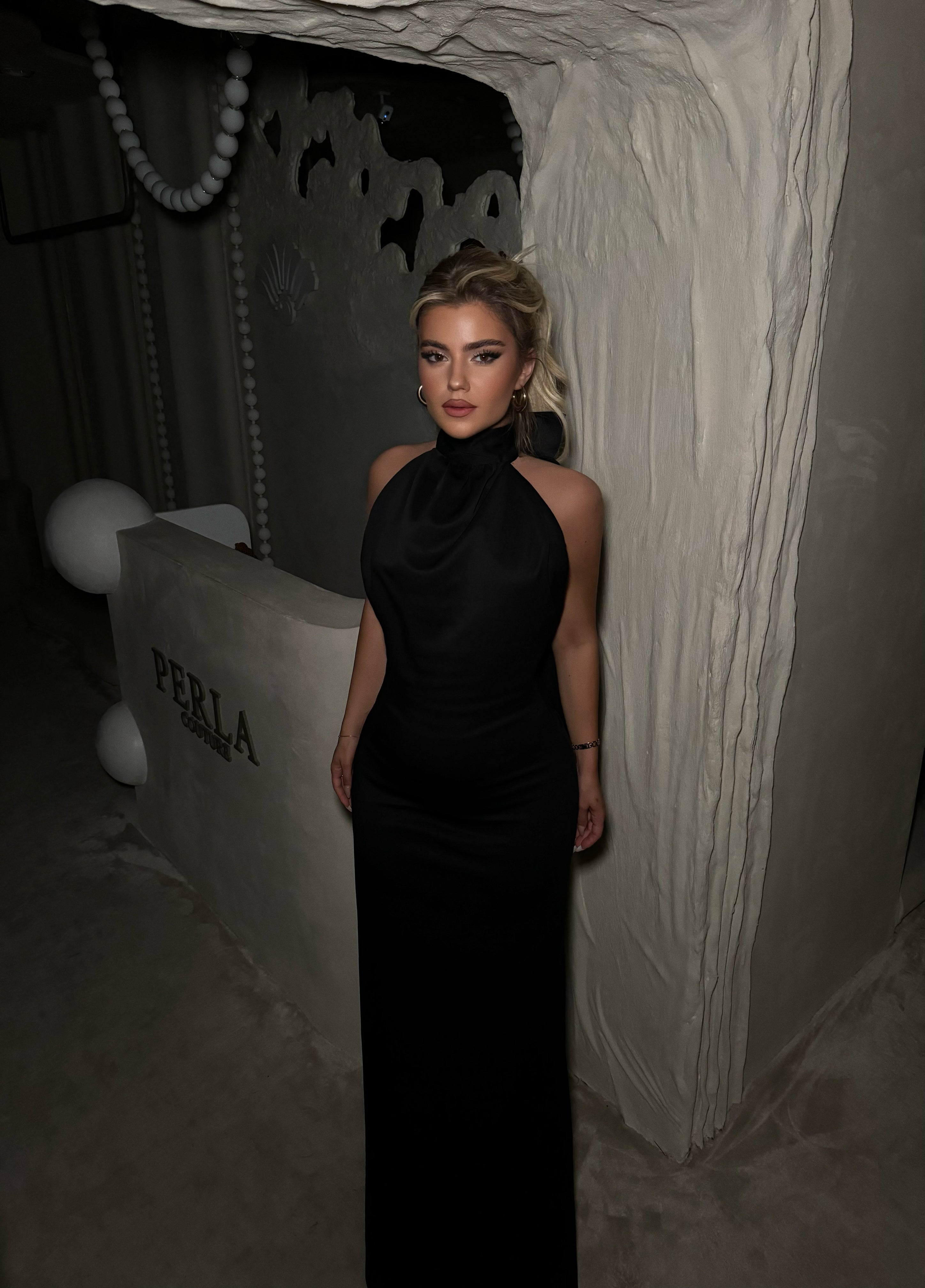 BLACK BOW ELEGANCE DRESS