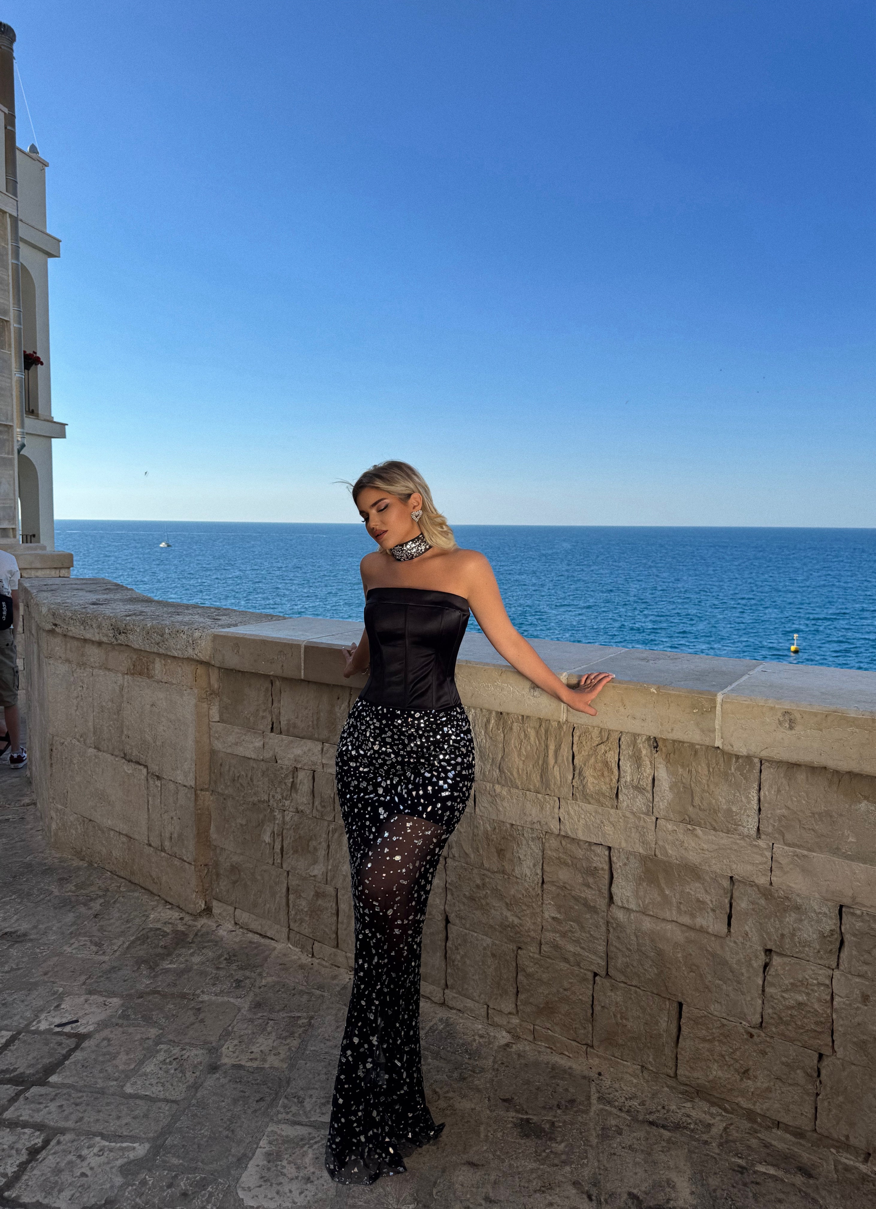 BLACK STARLIT GOWN