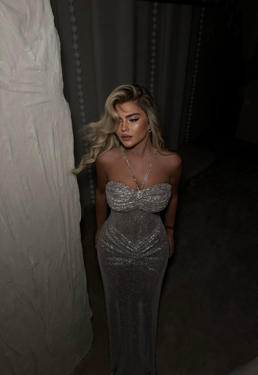 SILVER SHIMMERING GOWN