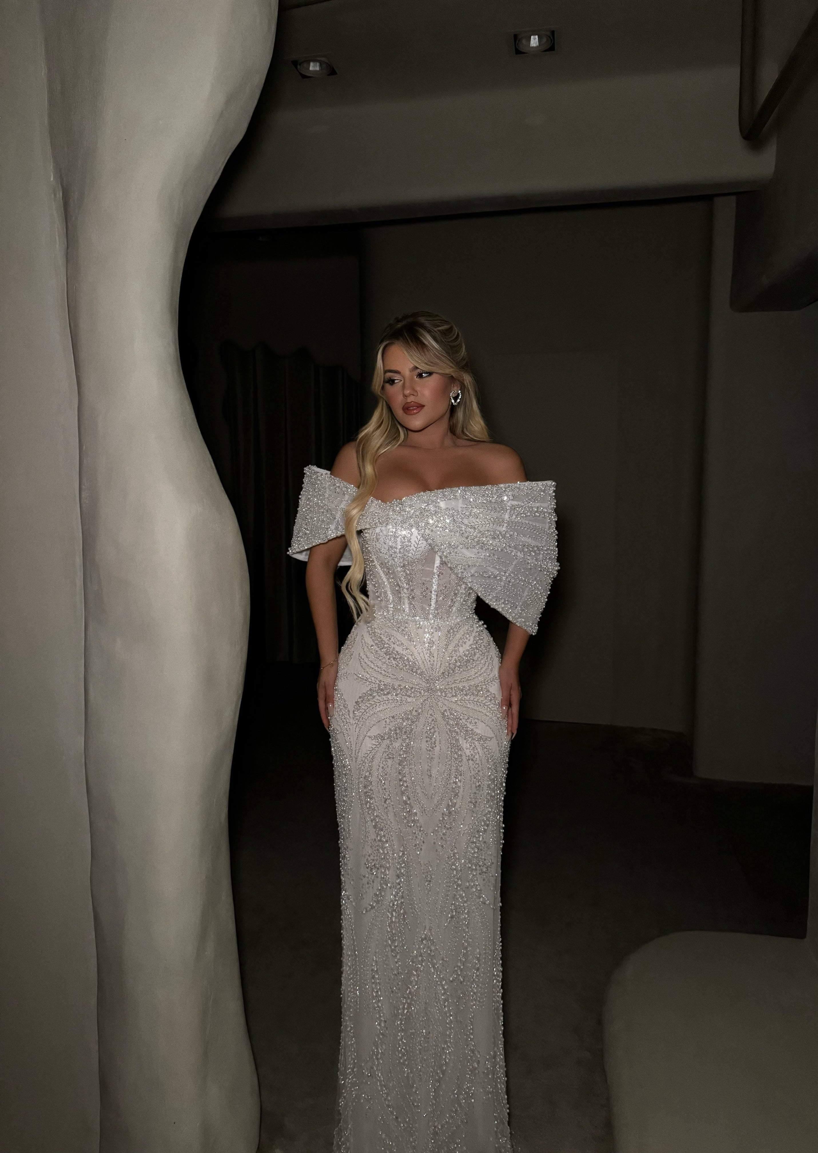 WHITE PEARL SYMPHONY DRESS