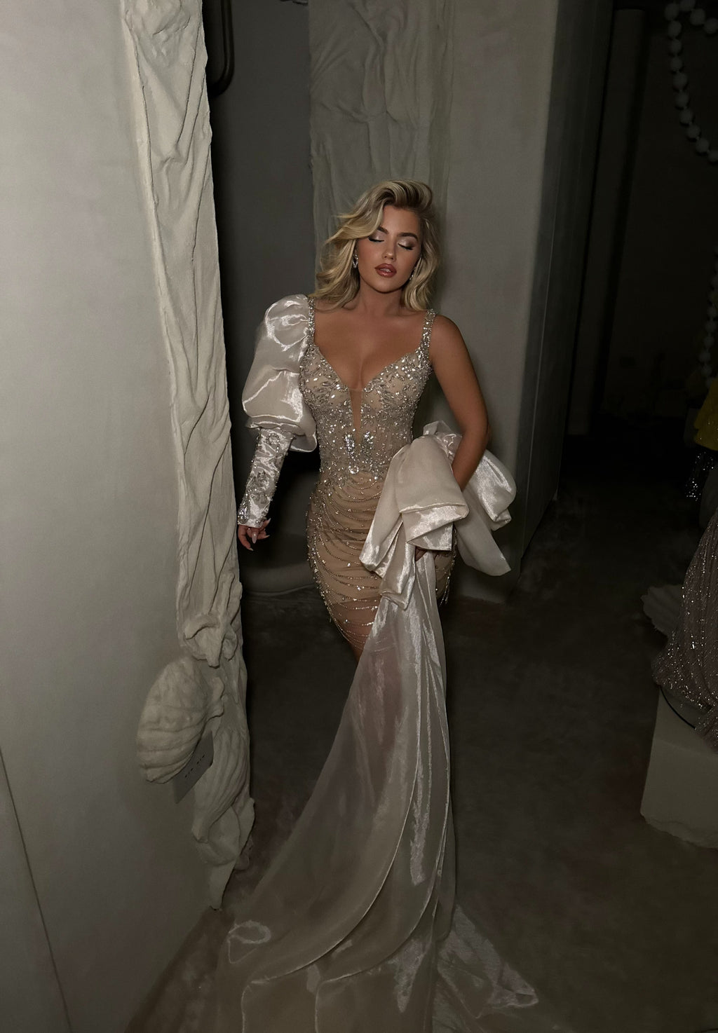 DRAMATIC CRYSTAL GOWN
