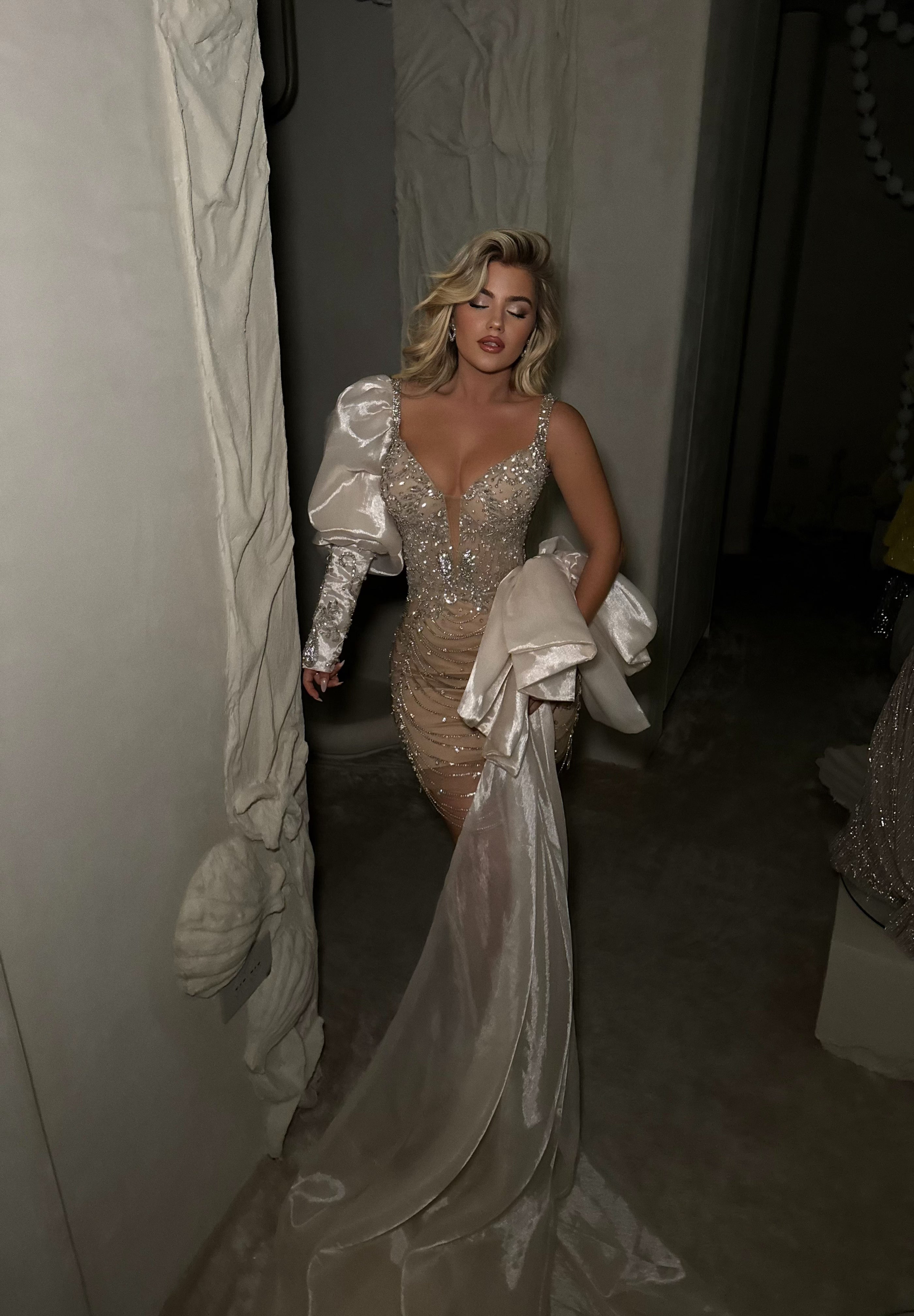 DRAMATIC CRYSTAL GOWN
