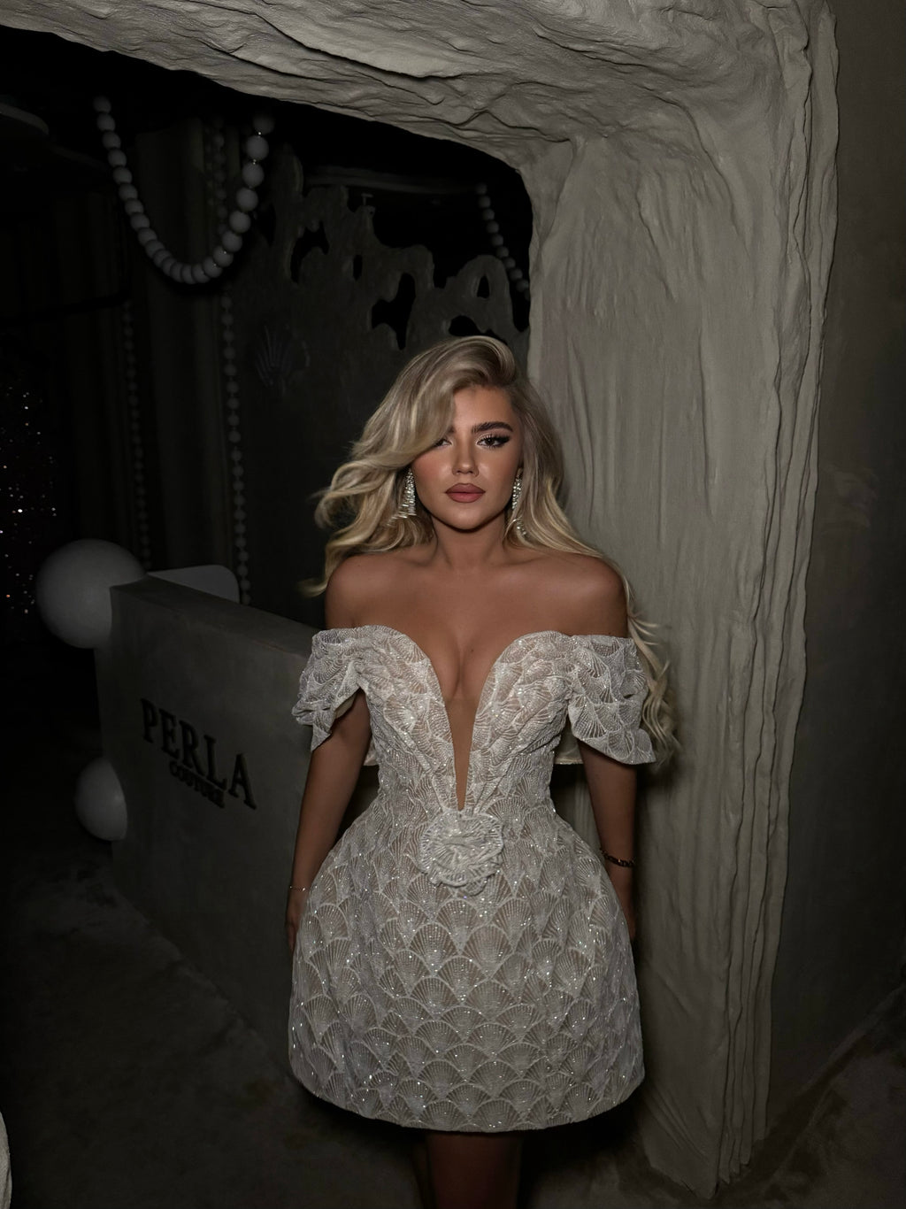 WHITE RADIANCE MINI DRESS