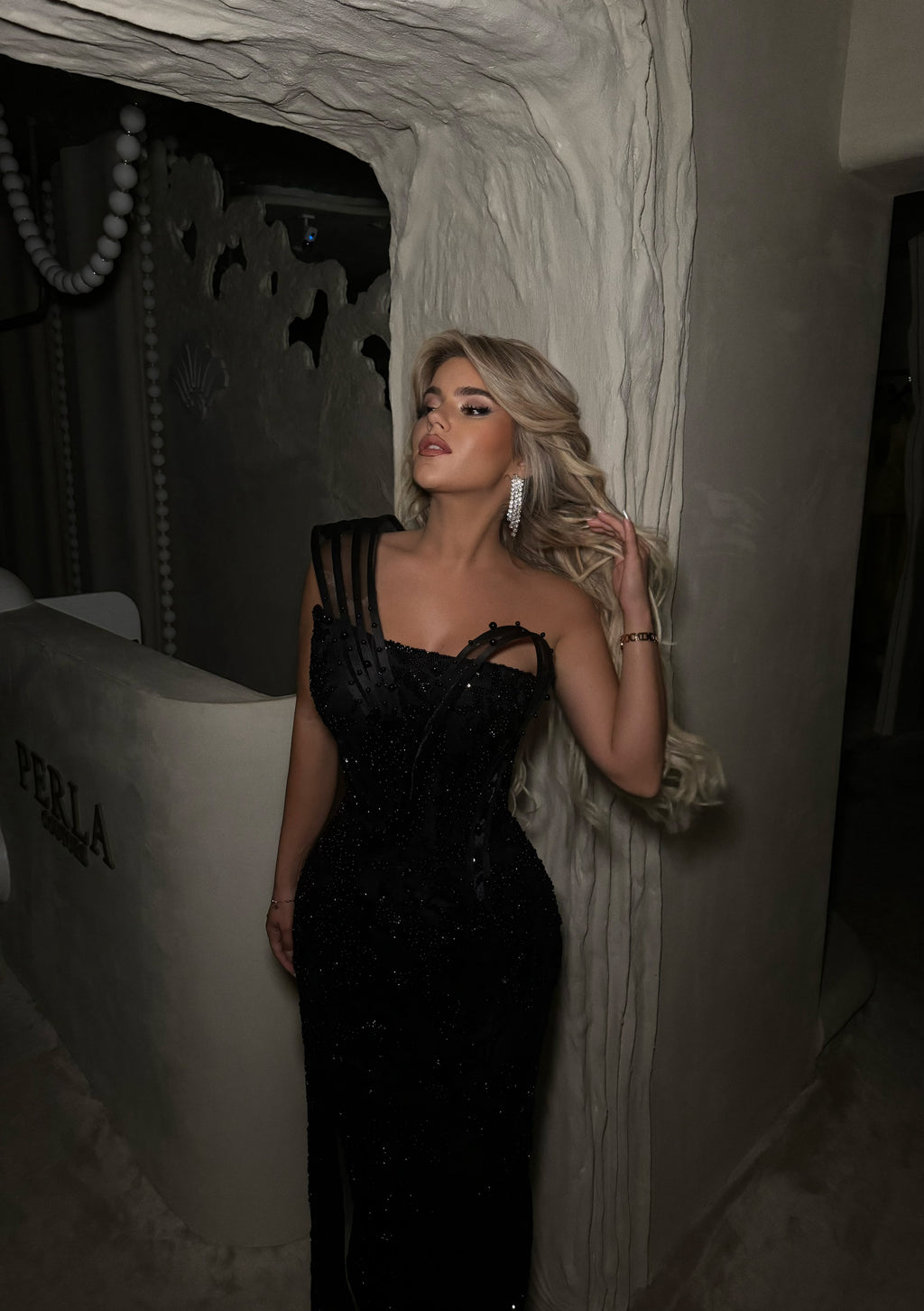 SHIMMERING BLACK GOWN